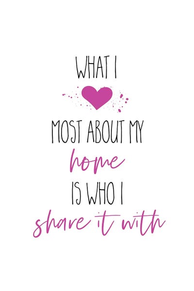 What I Love Most About My Home II by Melanie Viola canvas print