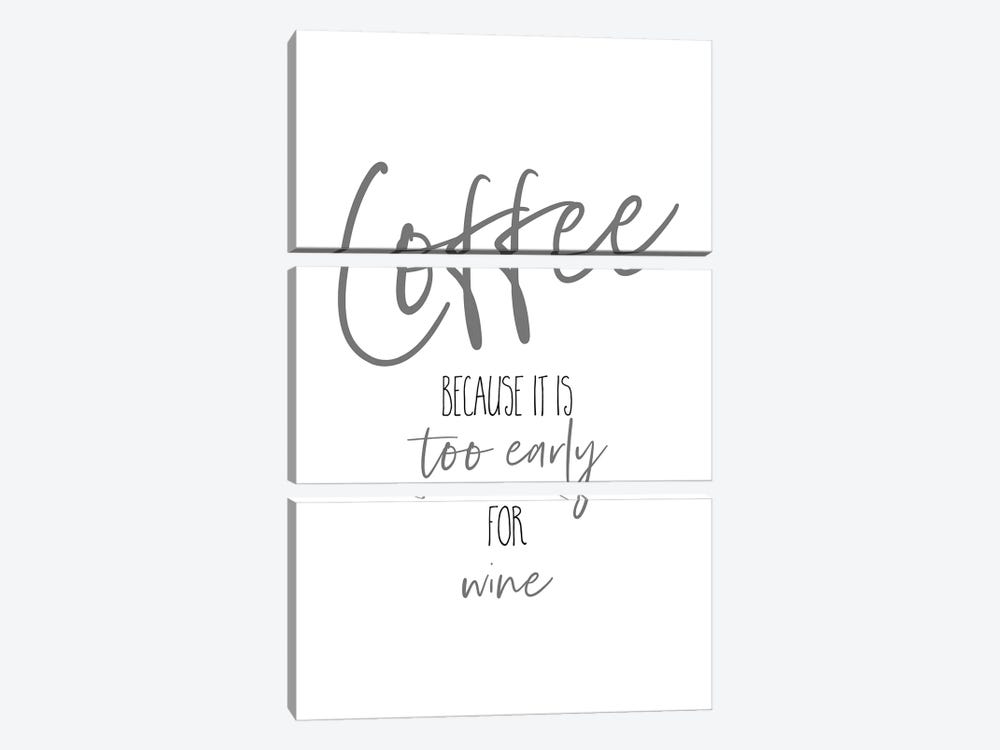 Coffee - Too Early For Wine I by Melanie Viola 3-piece Canvas Art