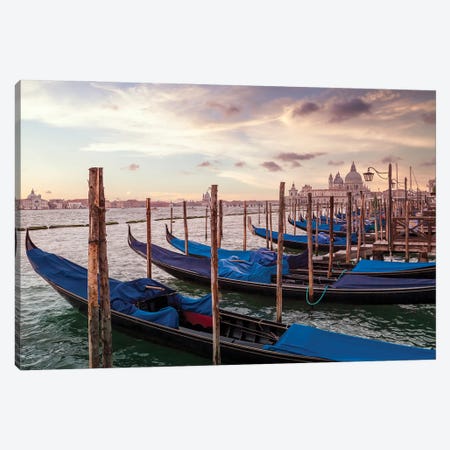 Venice Gondolas & Santa Maria Della Salute Canvas Print #MEV597} by Melanie Viola Art Print