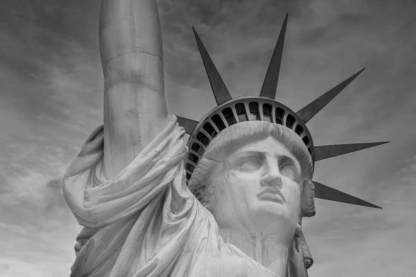Statue Of Liberty: New York City Statue Of Liberty | Monochrome by Melanie Viola