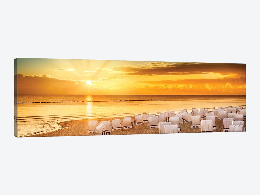 Baltic Sea Sunrise | Panoramic View by Melanie Viola 1-piece Art Print