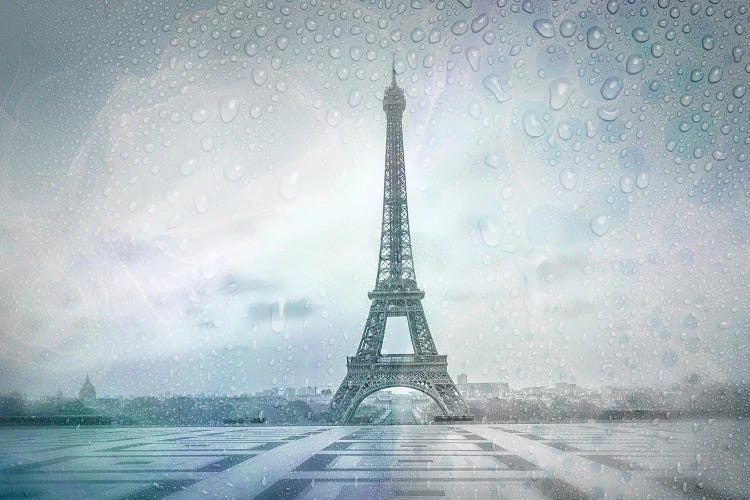 Eiffel Tower Rainy Day | Dreamy Blue