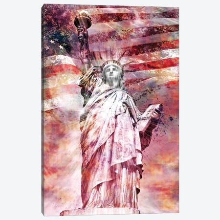 Modern Art Statue Of Liberty Canvas Print #MEV615} by Melanie Viola Canvas Artwork