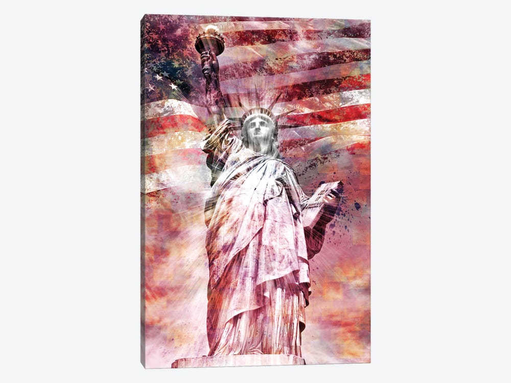 Modern Art Statue Of Liberty by Melanie Viola 1-piece Canvas Wall Art