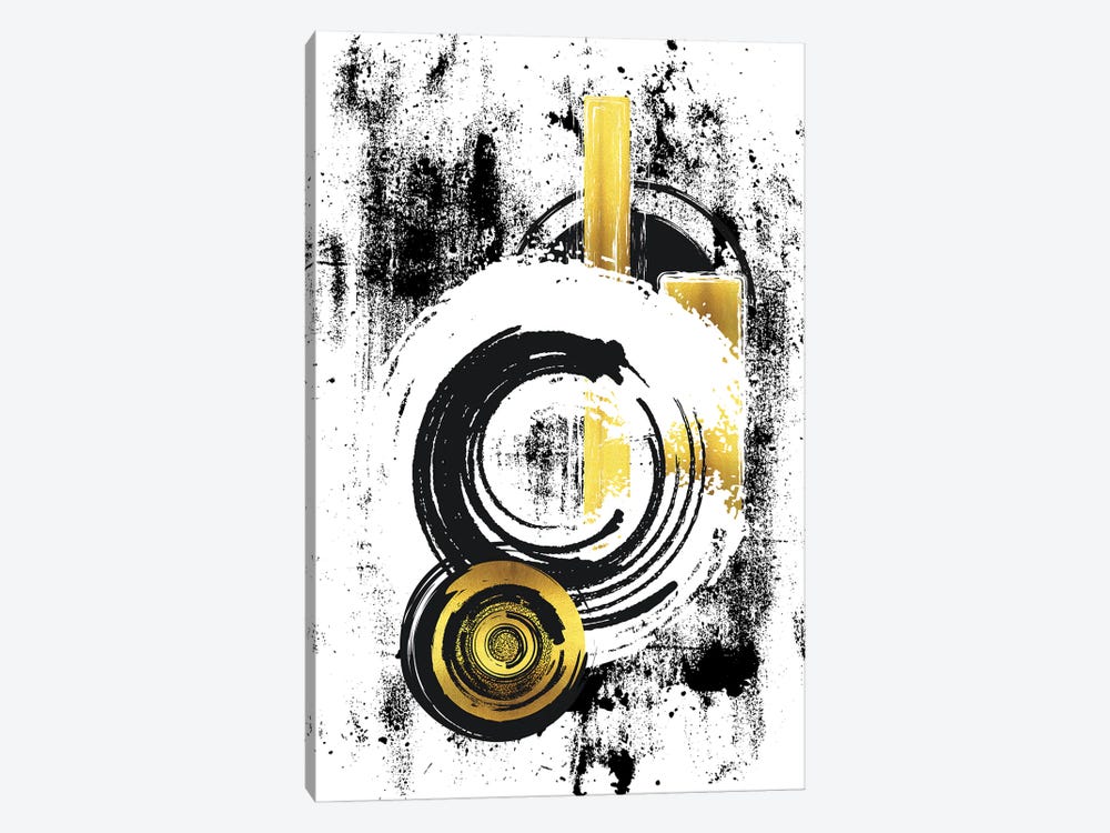 Abstract Painting XXXIII | Gold by Melanie Viola 1-piece Canvas Art