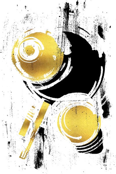 Abstract Painting XXXVIII | Gold by Melanie Viola canvas print