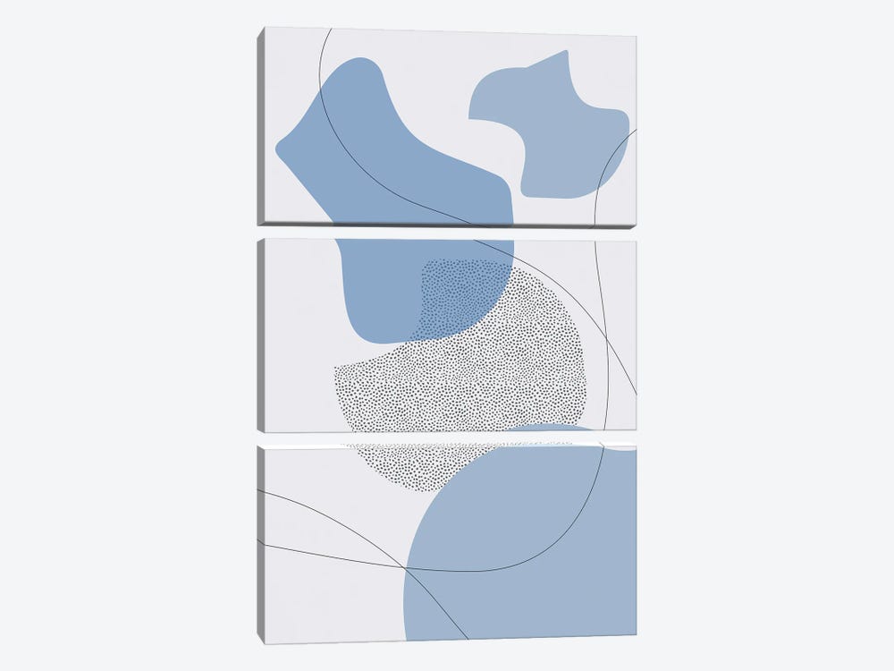 Mid-Century Modern II | Blue by Melanie Viola 3-piece Canvas Art