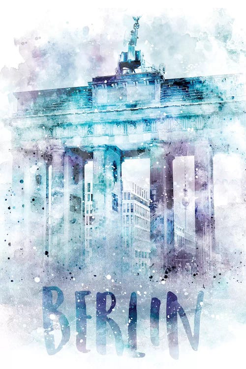 Modern Berlin Brandenburg Gate  by Melanie Viola wall art