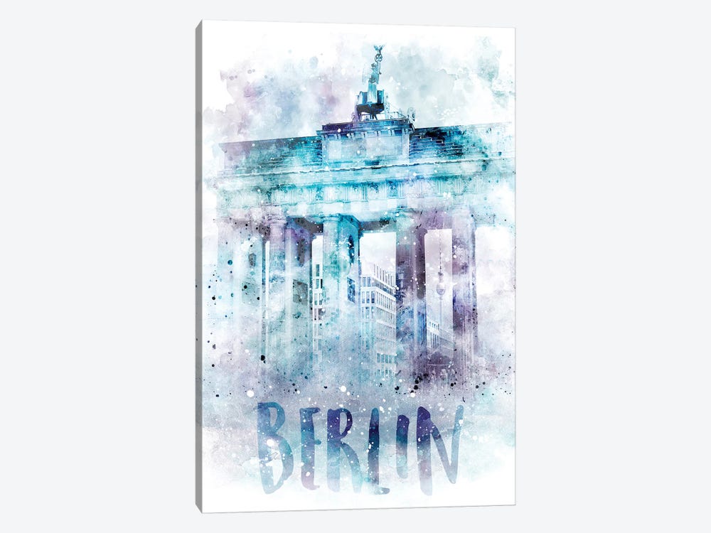 Modern Berlin Brandenburg Gate  by Melanie Viola 1-piece Art Print
