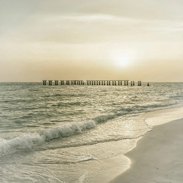 Florida Beaches: Lovely Vintage Gasparilla Island Sunset by Melanie Viola