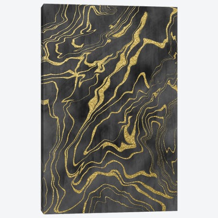 Golden Flows IX Canvas Print #MEV646} by Melanie Viola Art Print