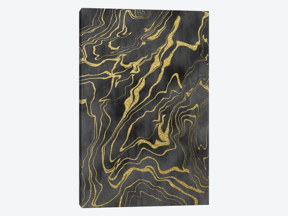 Golden Flows IX by Melanie Viola 1-piece Canvas Wall Art