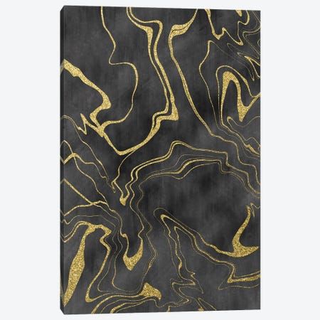 Golden Flows XI Canvas Print #MEV647} by Melanie Viola Art Print