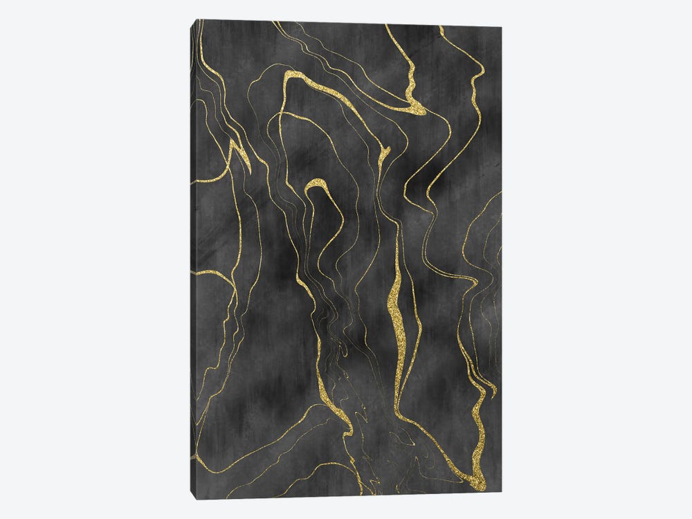 Golden Flows XII by Melanie Viola 1-piece Canvas Artwork