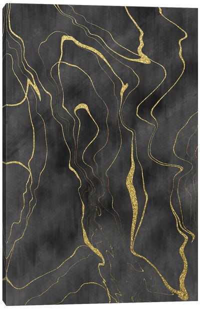 Golden Flows XII Canvas Art Print