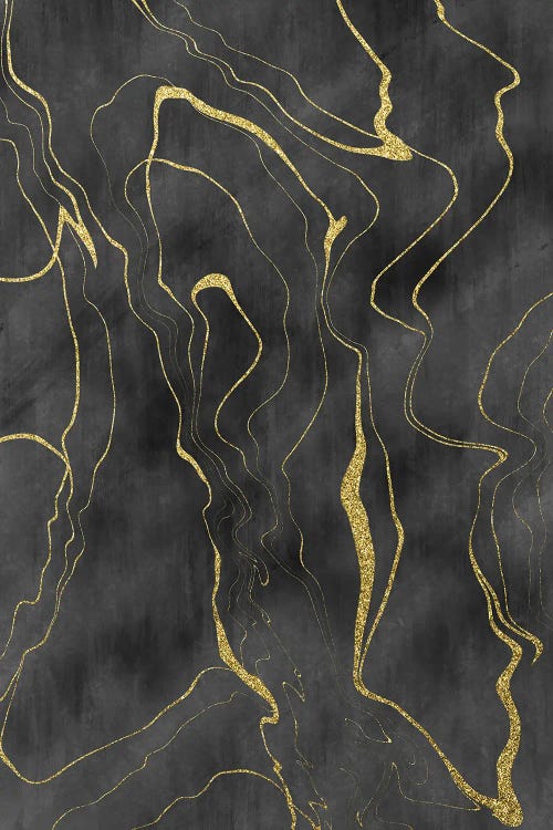 Golden Flows XII by Melanie Viola canvas print