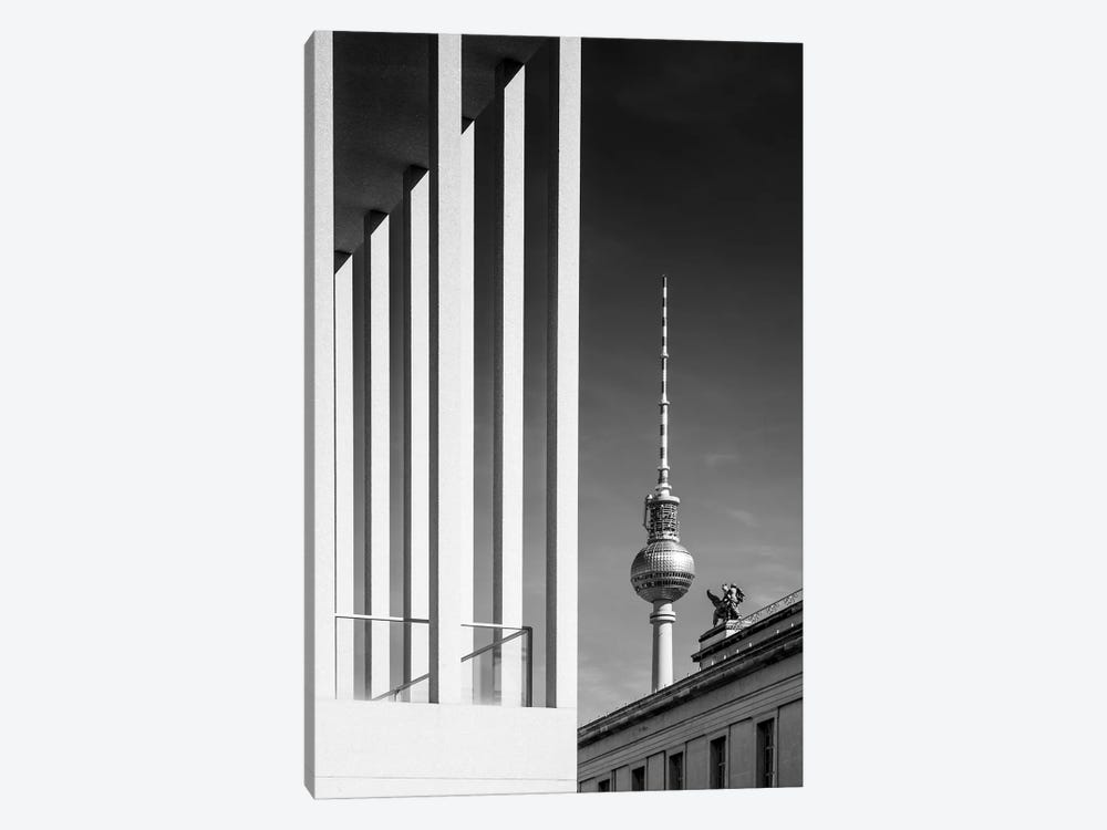Berlin Monochrome Television Tower by Melanie Viola 1-piece Canvas Artwork