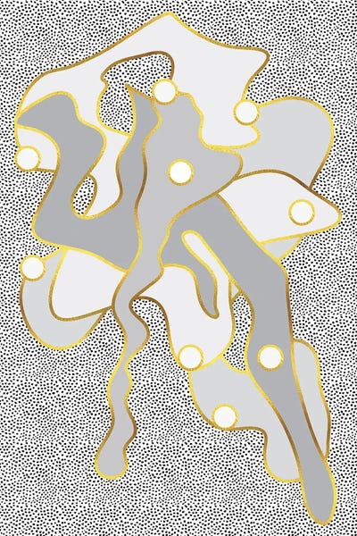 Golden Eternal Shapes by Melanie Viola multi panel art