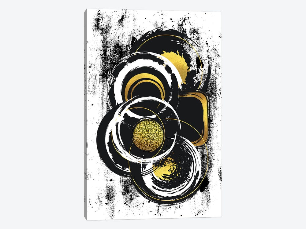 Abstract Painting LI | Gold by Melanie Viola 1-piece Canvas Print