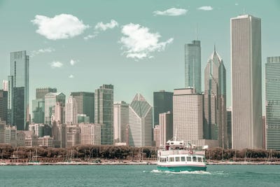 Chicago Skyline | Urban Vintage Style by Melanie Viola art print