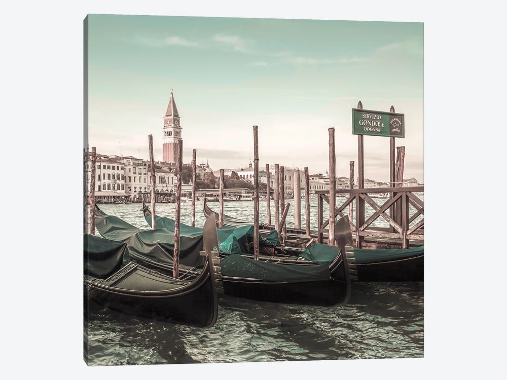 Venice Grand Canal And Gondolas | Urban Vintage Style 1-piece Canvas Print