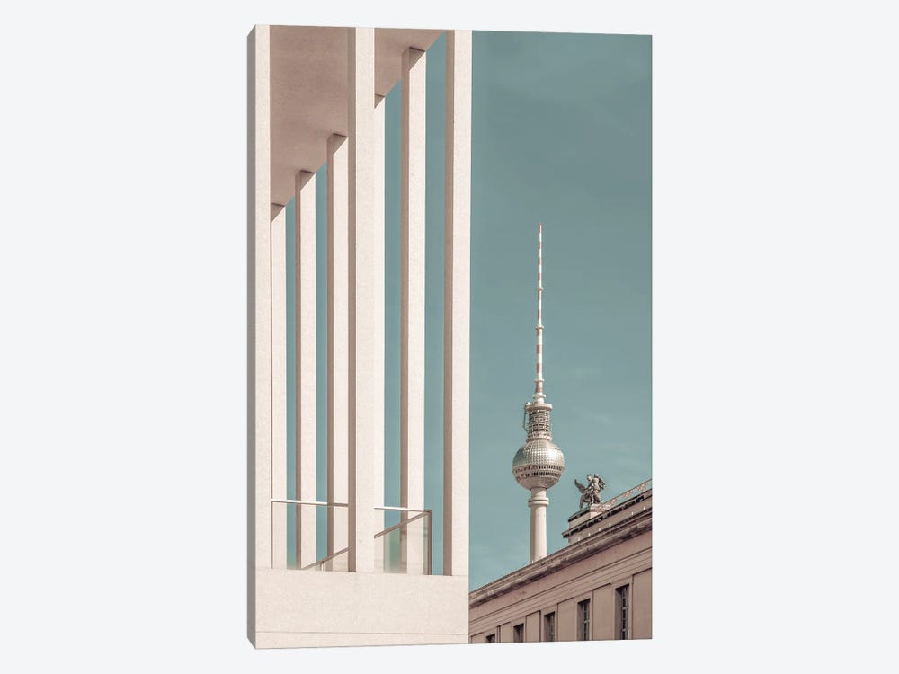 Berlin Television Tower & Museum Island | Urban Vintage Style by Melanie Viola 1-piece Canvas Artwork