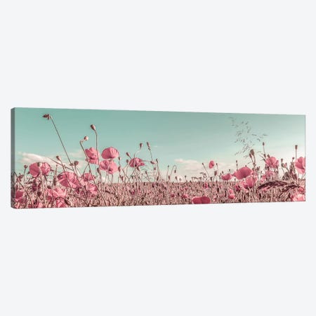 Lovely Poppy Field | Vintage Canvas Print #MEV667} by Melanie Viola Canvas Art Print