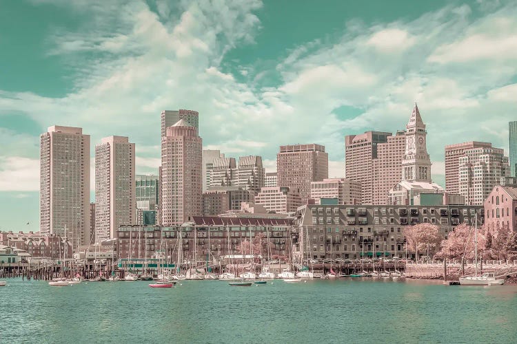 Boston Skyline | Urban Vintage Style