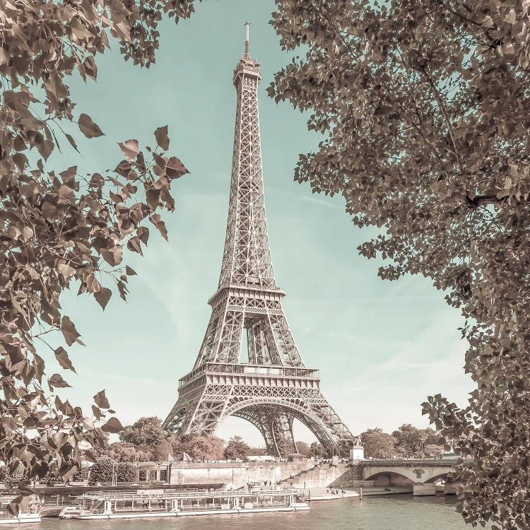 Paris Eiffel Tower & River Seine | Urban Vintage Style