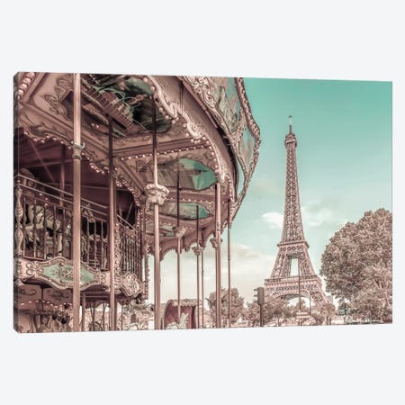 Typical Paris | Urban Vintage Style Canvas Print #MEV675} by Melanie Viola Canvas Art