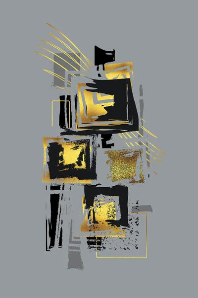 Dynamic Art V Gold - Punk Is Not Dead by Melanie Viola multi panel art