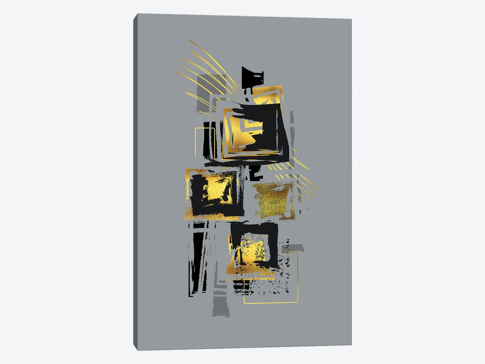 Dynamic Art V Gold - Punk Is Not Dead by Melanie Viola 1-piece Canvas Print