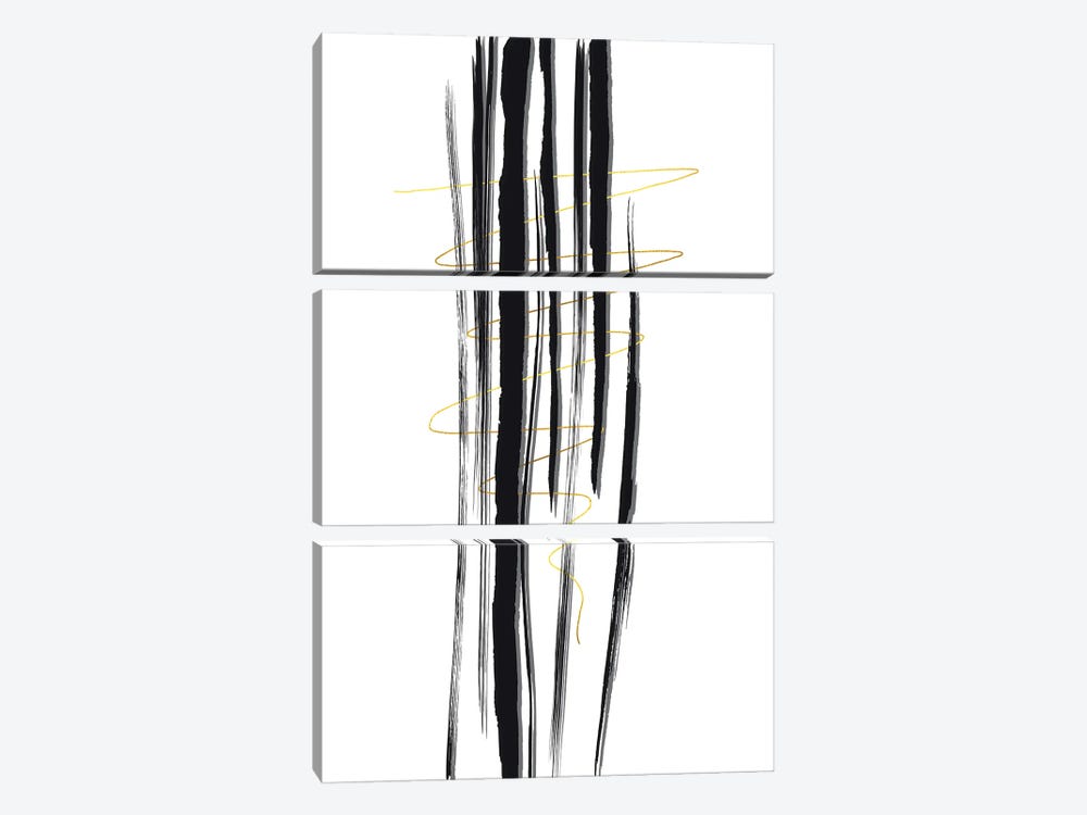 Deco Lines I - Straight Forward by Melanie Viola 3-piece Canvas Print