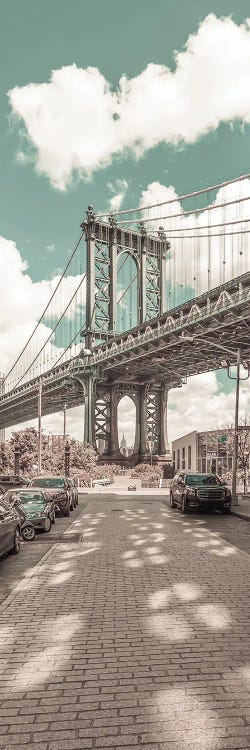 Nyc Manhattan Bridge Panorama | Urban Vintage Style