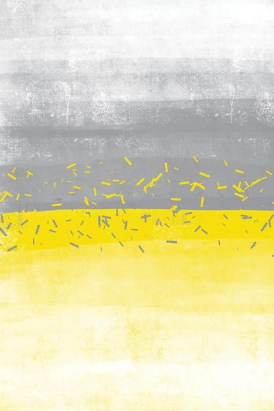 2021 | Ultimate Gray & Illuminating: Abstract Painting No. 52 | Illuminating Yellow & Ultimate Grey by Melanie Viola