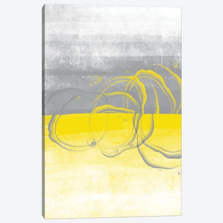 Abstract Painting No. 53 | Illuminating Yellow & Ultimate Grey Canvas Print #MEV698} by Melanie Viola Canvas Print