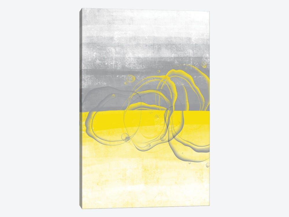 Abstract Painting No. 53 | Illuminating Yellow & Ultimate Grey by Melanie Viola 1-piece Art Print