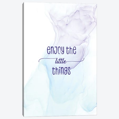 Enjoy The Little Things | Floating Colors Canvas Print #MEV727} by Melanie Viola Canvas Wall Art