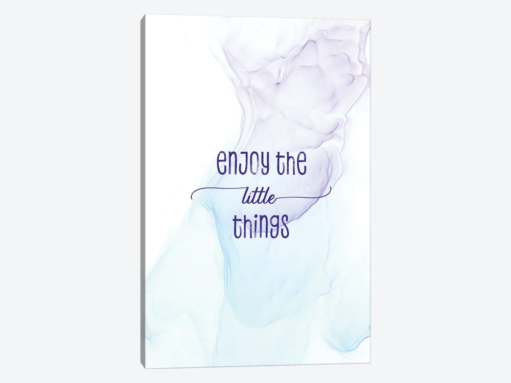 Enjoy The Little Things | Floating Colors by Melanie Viola 1-piece Canvas Wall Art