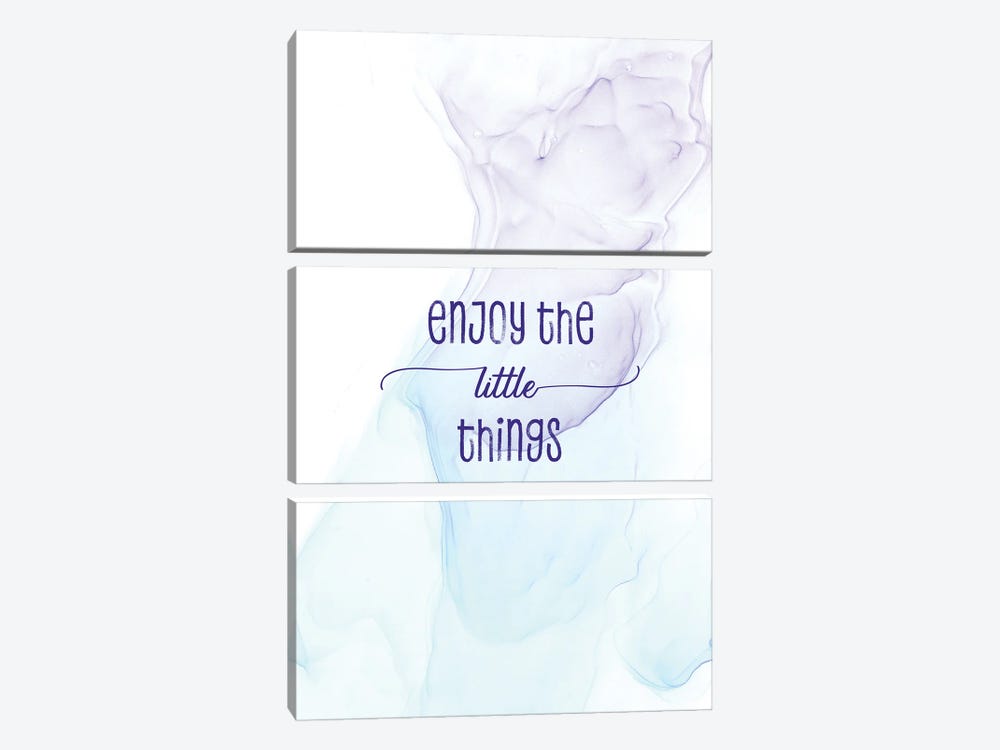 Enjoy The Little Things | Floating Colors by Melanie Viola 3-piece Canvas Wall Art