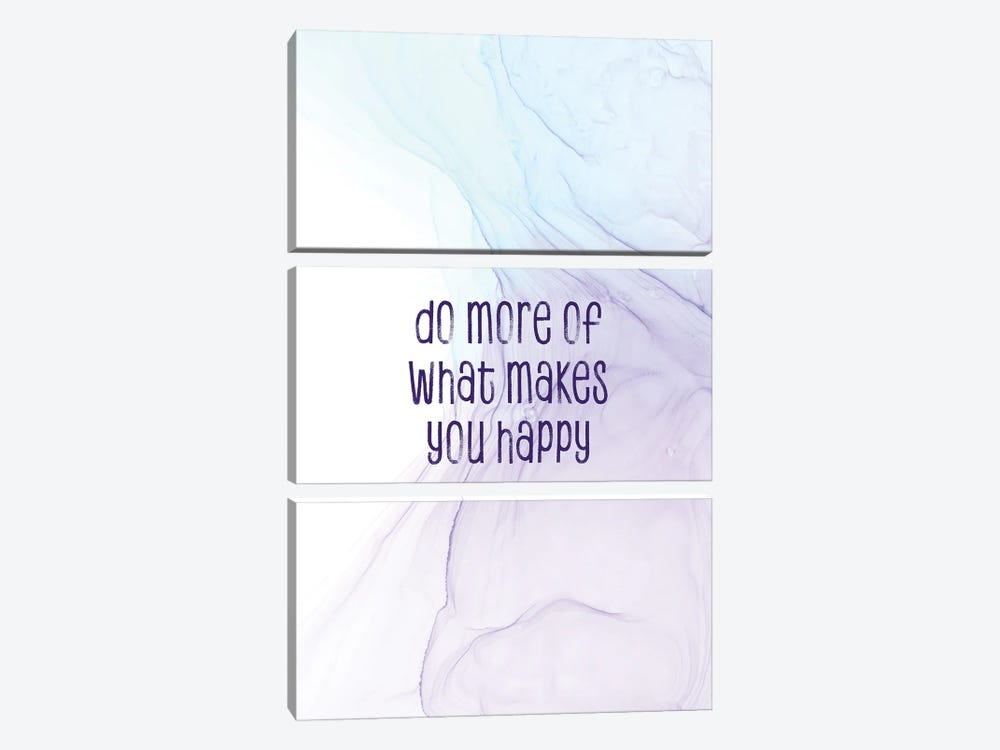 Do More Of What Makes You Happy | Floating Colors by Melanie Viola 3-piece Canvas Art Print