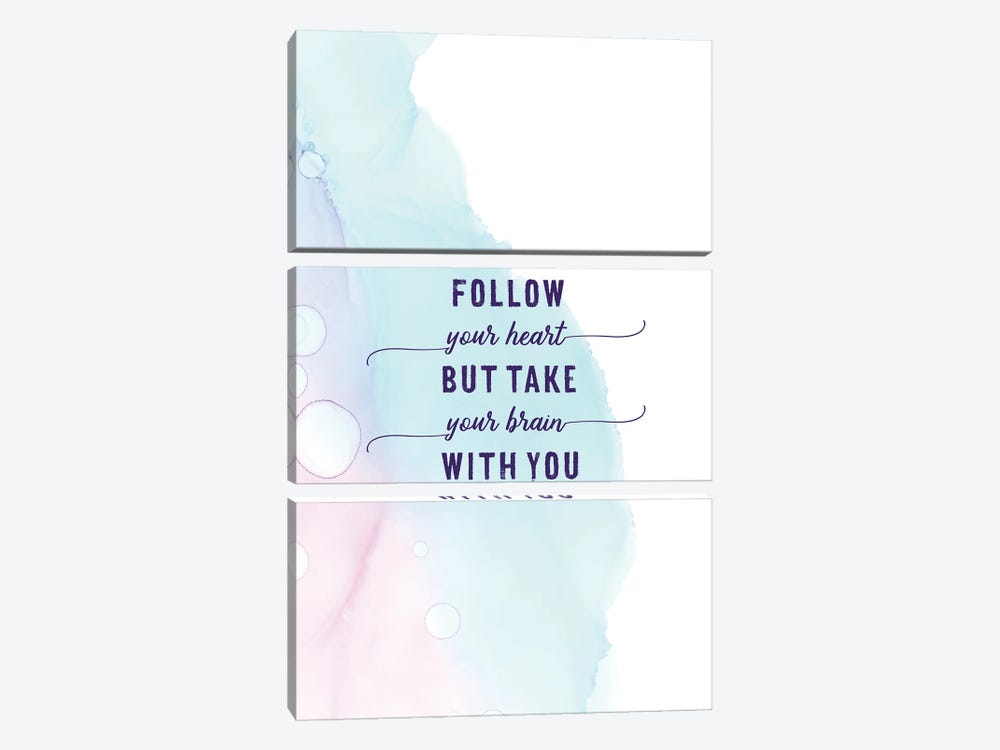 Follow Your Heart | Floating Colors by Melanie Viola 3-piece Art Print