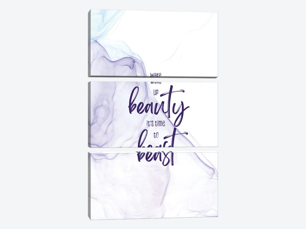 Wake Up Beauty It’S Time To Beast | Floating Colors by Melanie Viola 3-piece Canvas Artwork