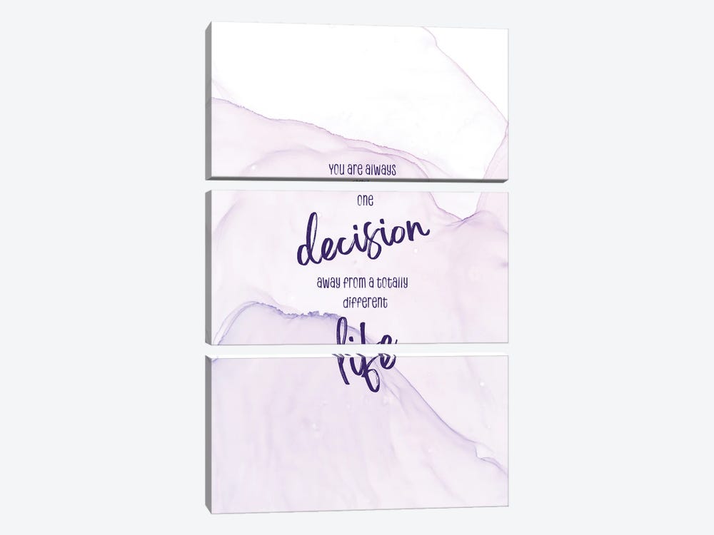 One Decision Away From A Different Life | Floating Colors by Melanie Viola 3-piece Canvas Wall Art