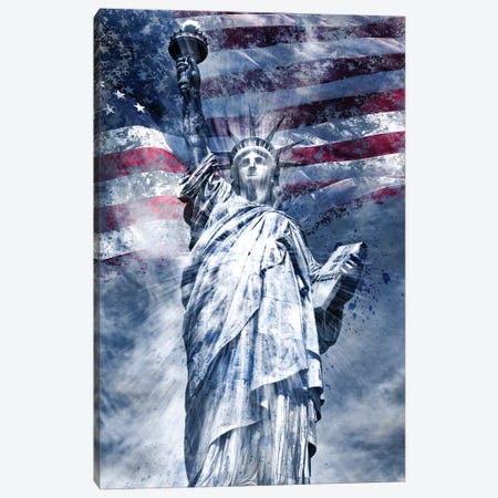 Modern Statue Of Liberty Canvas Print #MEV73} by Melanie Viola Art Print