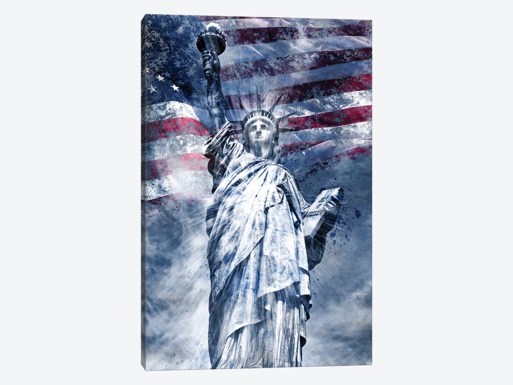 Modern Statue Of Liberty by Melanie Viola 1-piece Canvas Wall Art