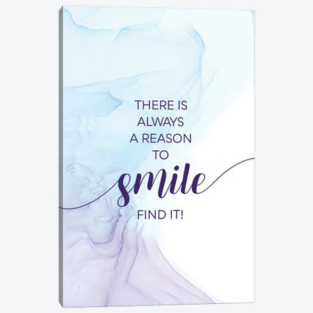 There Is Always A Reason To Smile | Floating Colors Canvas Print #MEV740} by Melanie Viola Art Print