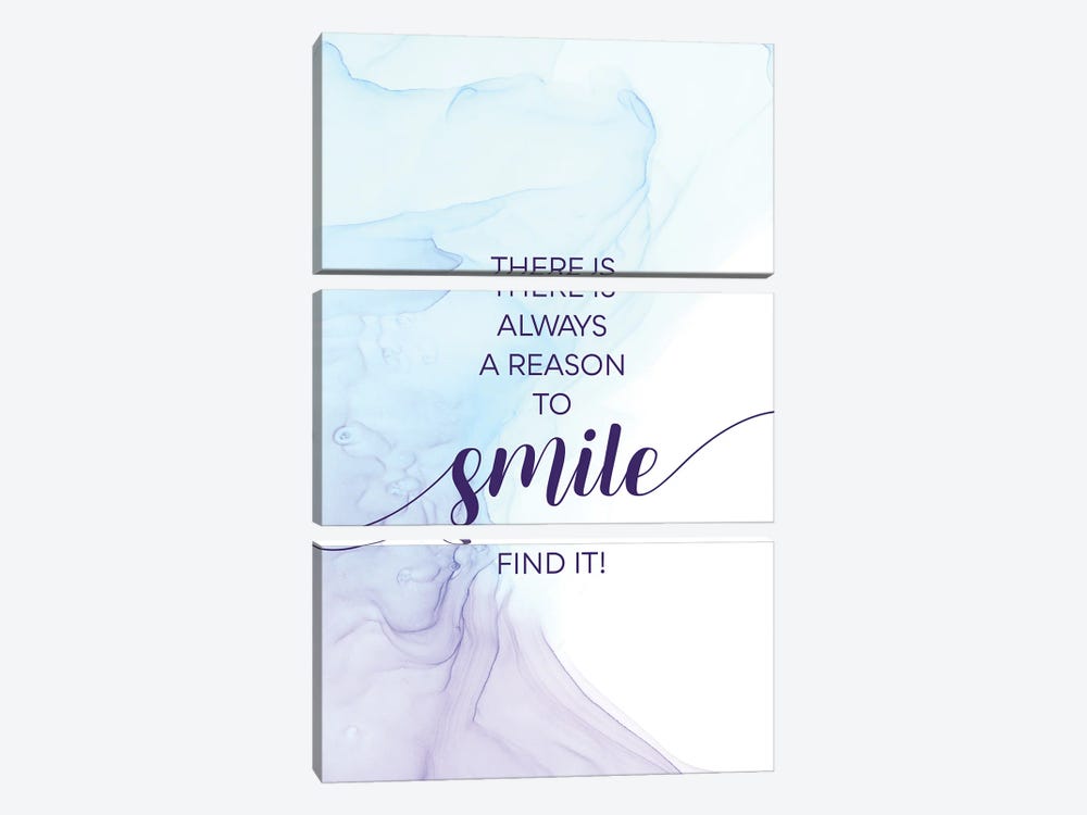 There Is Always A Reason To Smile | Floating Colors by Melanie Viola 3-piece Art Print