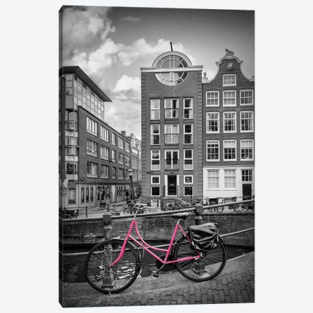 Amsterdam Bloemgracht | Colorkey Canvas Print #MEV747} by Melanie Viola Canvas Art