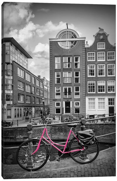 Amsterdam Bloemgracht | Colorkey Canvas Art Print - Amsterdam Art